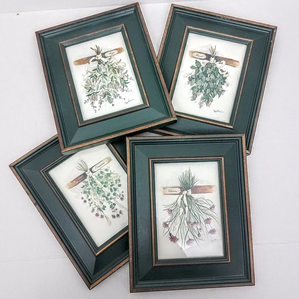 Peggy Abrams | Watercolor Lithograph Herb Set of 4
